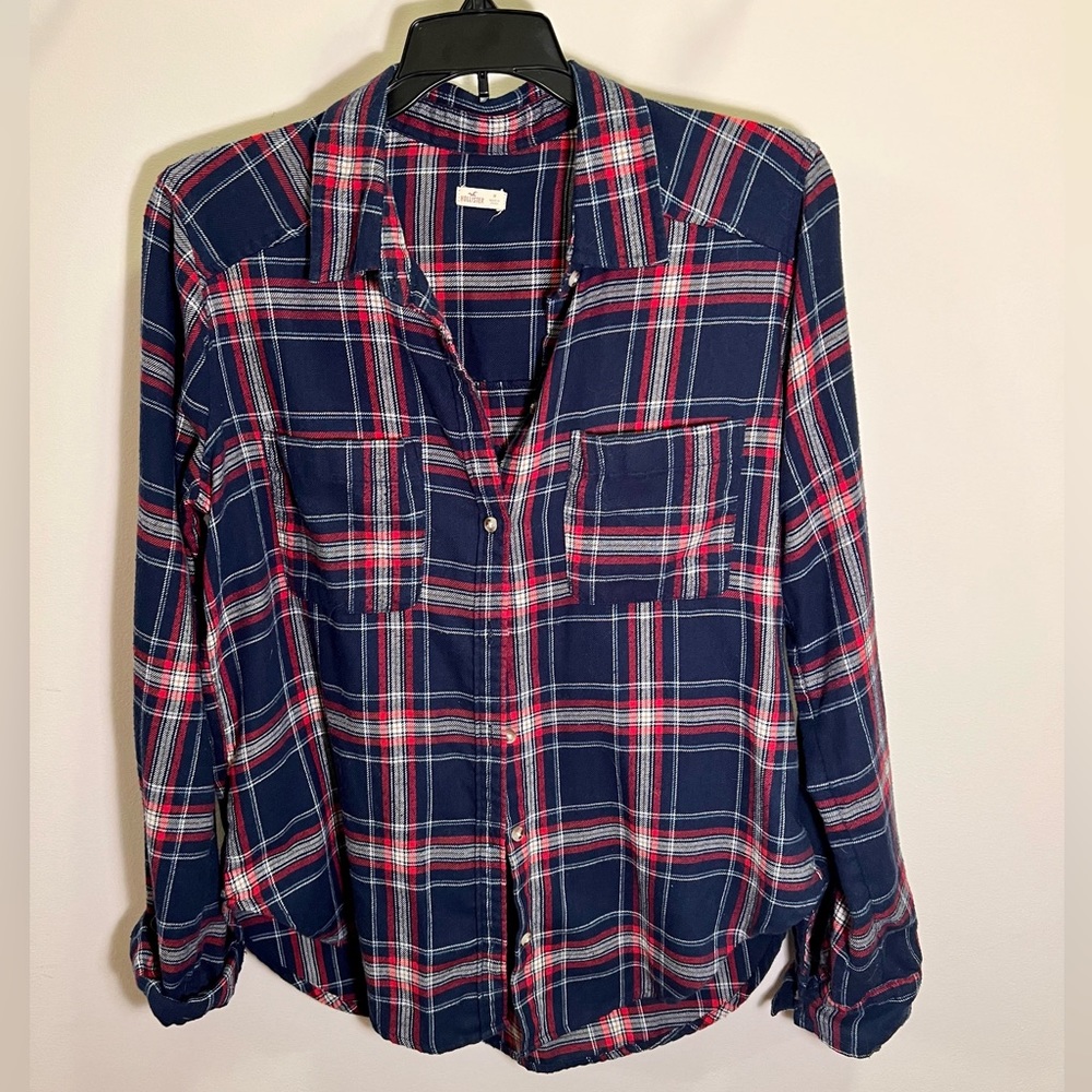 Hollister Red & Blue flannel